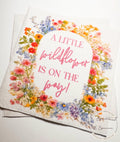 A Little Wildflower is on the Way Baby Shower Spring Summer Wildflower Floral Baby Shower Cocktail, Luncheon or Dinner Napkins Set of 25