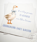 Goose Baby Shower Silly Goose is on the Way Blue Bow Goose Baby Goose Loose Personalized Cocktail, Luncheon or Dinner Napkins Set of 25
