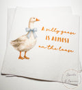Goose Baby Shower Silly Goose is almost on the Loose Blue Bow Goose Baby Shower Cocktail, Luncheon or Dinner Napkins Set of 25