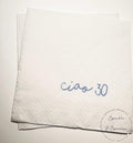 Ciao 30 30th Birthday Italian Ciao Bella Birthday Blue 30th Birthday Cocktail Party Cocktail, Luncheon or Dinner Napkins Set of 25