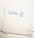 Ciao 30 30th Birthday Italian Ciao Bella Birthday Blue 30th Birthday Cocktail Party Cocktail, Luncheon or Dinner Napkins Set of 25