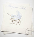 Bonjour Bebe Baby Carriage Boy Baby Shower Blue Bow French Themed Baby Shower Cocktail, Luncheon or Dinner Napkins Set of 25