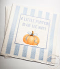 Little Pumpkin on the Way Blue Bow Pumpkin Oh Baby Shower Blue Bow Pumpkin Fall Blue Bow Boy Cocktail, Luncheon or Dinner Napkins Set of 25
