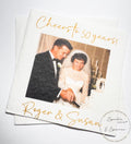 50th Anniversary Cheers to 50 Years Wedding Anniversary Picture Personalized Party Cocktail, Luncheon or Dinner Napkins Set of 25