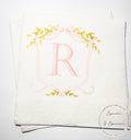 Pink Bow Monogram Girl Birthday Pink Baby Shower Preppy Monogram Baby Shower Personalized Cocktail, Luncheon or Dinner Napkins Set of 25