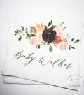 Fall Baby Shower Fall in Love Fall Floral Baby Shower Autumn Floral Baby Shower Personalized Cocktail, Luncheon or Dinner Napkins Set of 25