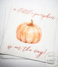 A Little Pumpkin is on the Way Fall Baby Shower Pumpkin Neutral Baby Shower Orange Cocktail, Luncheon or Dinner Napkins Set of 25