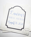 Nautical Bridal Shower Seashells Wedding Bells Navy Blue Bridal Shower Personalized Cocktail, Luncheon or Dinner Napkins Set of 25