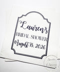Nautical Bridal Shower Seashells Wedding Bells Navy Blue Bridal Shower Personalized Cocktail, Luncheon or Dinner Napkins Set of 25