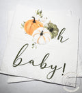 Pumpkin Oh Baby Shower Pumpkin Autumn Baby Neutral Baby Shower Green Pumpkin Baby Shower Cocktail, Luncheon or Dinner Napkins Set of 25