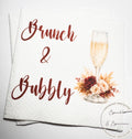 Brunch & Bubbly  Bridal Shower Champagne Mimosa Bar Bridal Brunch Fall Floral Mimosa Bridal Cocktail, Luncheon or Dinner Napkins Set of 25
