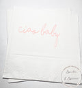 Ciao Baby Pink Girl Baby Shower Italian Baby Shower Ciao Bambino Pink Baby Shower Summer Cocktail, Luncheon or Dinner Napkins Set of 25