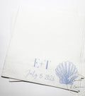 Nautical Bridal Shower Wedding Seashells Wedding Bells Navy Blue Bridal Shower Personalized Cocktail, Luncheon or Dinner Napkins Set of 25