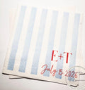 Nautical Bridal Shower Wedding Seashells Wedding Bells Blue Red Bridal Shower Personalized Cocktail, Luncheon or Dinner Napkins Set of 25