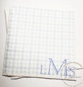 Blue Monogram Boy Gingham Baby Shower Birthday Blue Preppy Bridal Shower Personalized Cocktail, Luncheon or Dinner Napkins Set of 25