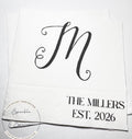 Monogrammed Wedding Napkins Fall Wedding Table Decor Wedding Fall Bridal Shower Personalized Cocktail, Luncheon or Dinner Napkins Set of 25