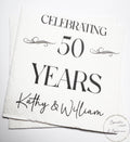 50th Anniversary Cheers to 50 Years Wedding 40th 60th Anniversary Party Personalized Party Cocktail, Luncheon or Dinner Napkins Set of 25
