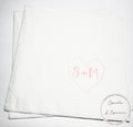 Heart Initials Wedding Napkin Bridal Shower Pink Bridal Shower Pink Wedding Personalized Cocktail, Luncheon or Dinner Napkins Set of 25