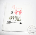 Bows and Arrows Gender Reveal Cocktail, Luncheon or Dinner Napkins Set of 25