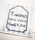 Nautical Bridal Shower Seashells Wedding Bells Navy Blue Bridal Shower Personalized Cocktail, Luncheon or Dinner Napkins Set of 25