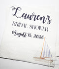 Nautical Bridal Shower Seashells Wedding Bells Sailboat Navy Blue Bridal Shower Personalized Cocktail, Luncheon or Dinner Napkins Set of 25