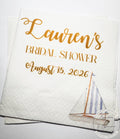 Nautical Bridal Shower Seashells Wedding Bells Sailboat Navy Blue Bridal Shower Personalized Cocktail, Luncheon or Dinner Napkins Set of 25