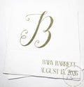 Green Monogram Baby Shower Neutral Baby Shower Fall Baby Shower Napkins Personalized Cocktail, Luncheon or Dinner Napkins Set of 25