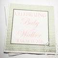 Pink and Green Gingham Baby Shower Pink Green Preppy Neutral Baby Shower Personalized Cocktail, Luncheon or Dinner Napkins Set of 25