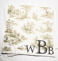 Green Toile Baby Shower Green Fall Neutral Baby Shower Fall Sage Green Personalized Cocktail, Luncheon or Dinner Napkins Set of 25