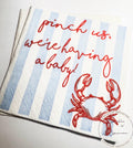 Pinch Us We're Having a Baby Crab Boil Baby Shower Fall Baby Shower Let's Get Crackin Cocktail, Luncheon or Dinner Napkins Set of 25