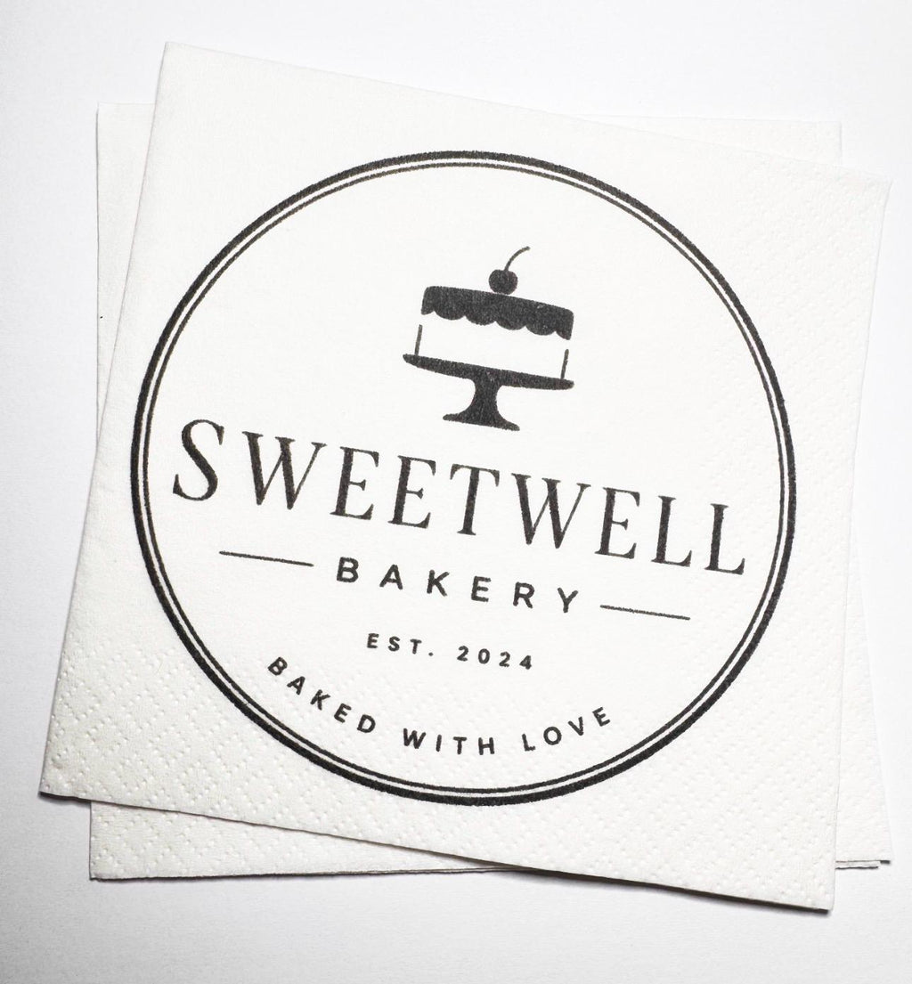 Custom Design Printed Napkins Custom Business Logo Wedding Design Custom Picture Personalized Cocktail, Luncheon or Dinner Napkins Set of 25