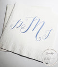 Custom Monogram Napkins Wedding Initial Napkins Baby Shower Monogram Personalized Cocktail, Luncheon or Dinner Napkins Set of 25