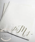 Custom Monogram Napkins Wedding Initial Napkins Baby Shower Green Monogram Personalized Cocktail, Luncheon or Dinner Napkins Set of 25