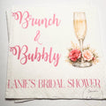 Brunch & Bubbly Bridal Shower Champagne Mimosa Bar Bridal Brunch Mimosa Bridal Personalized Cocktail, Luncheon or Dinner Napkins Set of 25