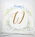 Blue Bow Baby Shower Preppy Baby Shower It’s a Boy Blue Boy Baby Shower Personalized Cocktail, Luncheon or Dinner Napkins Set of 25