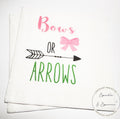 Bows and Arrows Gender Reveal Cocktail, Luncheon or Dinner Napkins Set of 25