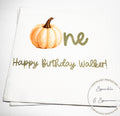 Pumpkin First Birthday Pumpkin Green Pumpkin One Birthday Neutral Pumpkin Bday Personalized Cocktail, Luncheon or Dinner Napkins Set of 25