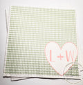 Heart Initials Wedding Bridal Shower Pink Green Fall Bridal Shower Green Wedding Personalized Cocktail, Luncheon or Dinner Napkins Set of 25