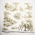 Green Toile Baby Shower Green Fall Neutral Baby Shower Fall Sage Green Personalized Cocktail, Luncheon or Dinner Napkins Set of 25