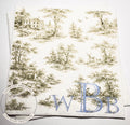 Green Toile Baby Shower Green Fall Neutral Baby Shower Fall Sage Green Personalized Cocktail, Luncheon or Dinner Napkins Set of 25