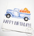 Blue Truck Pumpkin Birthday Napkins Pumpkin First Birthday Fall Boy Birthday Party Blue Truck Birthday Decor Napkins, Set of 25