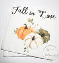 Fall in Love Fall Bridal Shower Fall Wedding Fall Baby Shower Autumn Floral Custom Cocktail, Luncheon or Dinner Napkins Set of 25