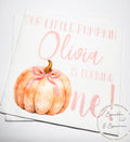 Pumpkin First Birthday Pumpkin Pink Bow Pumpkin One Birthday Pink Bow Pumpkin Personalized Cocktail, Luncheon or Dinner Napkins Set of 25
