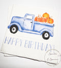 Blue Truck Pumpkin Birthday Napkins Pumpkin First Birthday Fall Boy Birthday Party Blue Truck Birthday Decor Napkins, Set of 25
