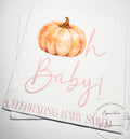 Oh Baby Pumpkin Napkins Fall Baby Shower Napkins Girl Pink Pumpkin Baby Shower Fall Girl Baby Shower Personalized Napkins, Set of 25