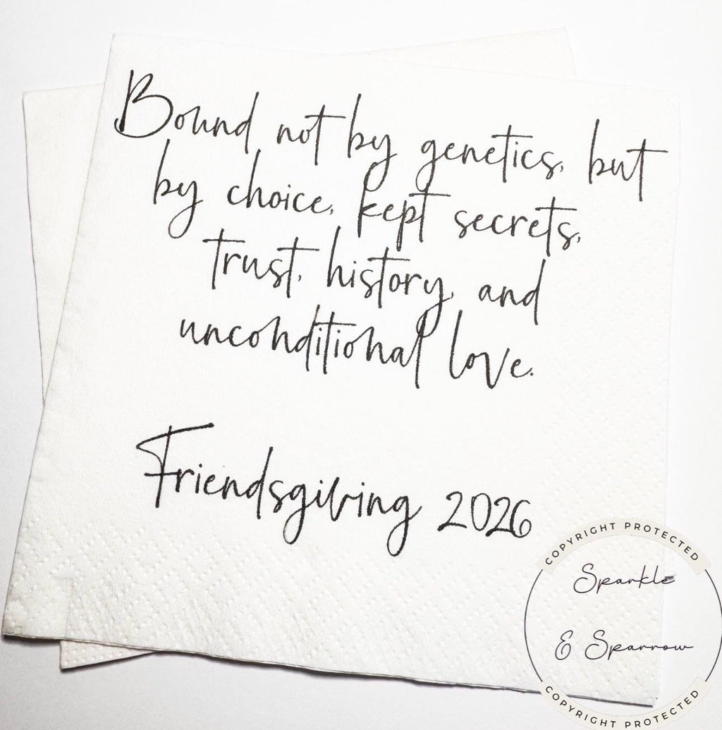 Friendsgiving Napkins Thanksgiving Party Napkins Holiday Hostess Gift Friendsgiving 2026 Fall Cocktail Napkins Friendsgiving Decor Set of 25