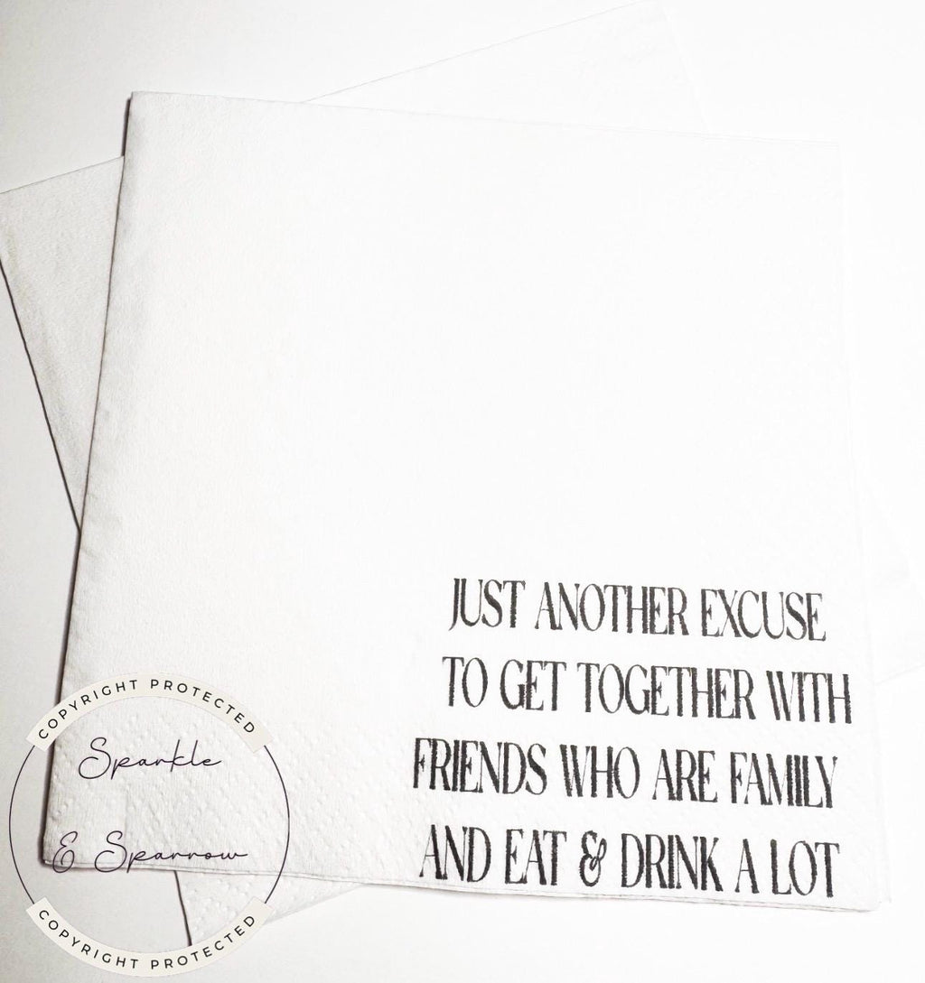 Friendsgiving Napkins Thanksgiving Party Napkins Holiday Hostess Gift Friendsgiving 2026 Fall Cocktail Napkins Friendsgiving Decor Set of 25