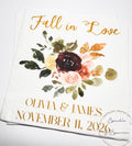 Fall in Love Fall Bridal Shower Fall Wedding Autumn Floral Neutral Fall Bridal Personalized Cocktail, Luncheon or Dinner Napkins Set of 25