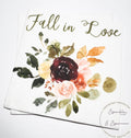 Fall in Love Fall Bridal Shower Fall Wedding Fall Baby Shower Autumn Floral Custom Cocktail, Luncheon or Dinner Napkins Set of 25