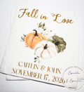 Fall in Love Fall Bridal Shower Fall Wedding Autumn Floral Neutral Fall Bridal Personalized Cocktail, Luncheon or Dinner Napkins Set of 25